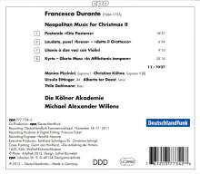 Francesco Durante (1684-1755): Neapolitanische Musik zu Weihnachten Vol.2, CD