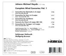 Michael Haydn (1737-1806): Sämtliche Bläserkonzerte Vol.1, CD