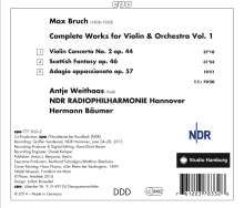 Max Bruch (1838-1920): Sämtliche Werke für Violine &amp; Orchester Vol.1, CD