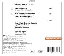 Joseph Marx (1882-1964): Trio-Phantasie für Violine, Cello &amp; Klavier, CD