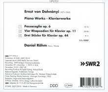 Ernst von Dohnanyi (1877-1960): Klavierwerke, CD
