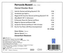 Ferruccio Busoni (1866-1924): Kammermusik für Klarinette, CD