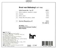 Ernst von Dohnanyi (1877-1960): Violinkonzert Nr.1 op.27, CD