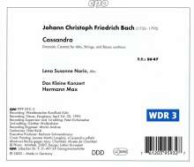 Johann Christoph Friedrich Bach (1732-1795): Cassandra (Kantate), CD