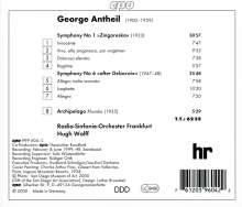 George Antheil (1900-1959): Symphonien Nr.1 &amp; 6, CD