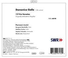 Domenico Gallo (1730-1768): 12 Triosonaten, CD