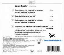 Louis Spohr (1784-1859): Concertante Nr.1 op.48 &amp; Nr.2 op.88 für 2 Violinen &amp; Orchester, CD