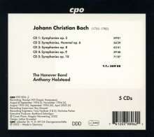 Johann Christian Bach (1735-1782): Sämtliche Symphonien, 5 CDs