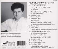 Milos Raickovich (geb. 1956): Symphonie Nr.1, CD