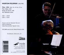 Morton Feldman (1926-1987): Klaviertrio (1980), 2 CDs