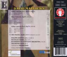 David Matthews (geb. 1943): Violinkonzerte Nr.1 &amp; 2, CD