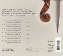 Jean Marie Leclair (1697-1764): Sonaten für 2 Violinen op.3 Nr.1-6, CD