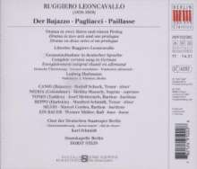 Ruggero Leoncavallo (1857-1919): Pagliacci (in dt.Spr.), CD