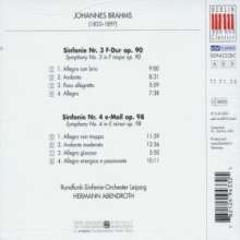 Johannes Brahms (1833-1897): Symphonien Nr.3 &amp; 4, CD