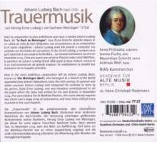 Johann Ludwig Bach (1677-1731): Trauermusik (f.Soli,Doppelchor,2 Orchester), CD