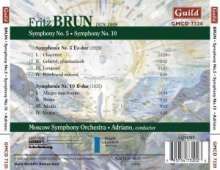 Fritz Brun (1878-1959): Symphonien Nr.5 &amp; 10, CD