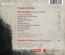 "Friedrich Cerha. Baal Gesänge (Text: Bertolt Brecht); Requiem für Rikke (Text: Carl Zuckmayer); ORF Radio-Symphonieorchester Wien."