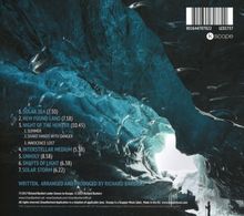 Titelliste: "Solar Sea", "New Found Land", "Night of the Hunter", "Interstellar Medium", "Unholy", "Shafts of Light", "Solar Storm". Eine Person steht in einer Eishöhle.