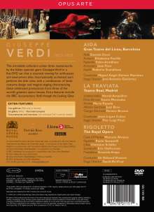 Giuseppe Verdi (1813-1901): 3 Operngesamtaufnahmen, 5 DVDs