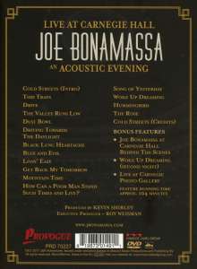 Joe Bonamassa: Live At Carnegie Hall: An Acoustic Evening, 2 DVDs