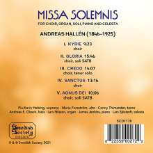 Andreas Hallen (1846-1925): Missa Solemnis für Orgel, Klavier, Celesta, Soli &amp; Chor, CD