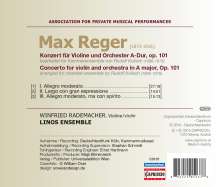 Max Reger (1873-1916): Violinkonzert op.101 für Violine &amp; Kammerensemble, CD