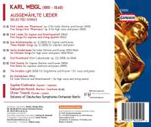 Karl Weigl (1881-1949): Lieder, CD