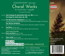 Joachim Raff (1822-1882): Chorwerke a cappella, CD