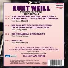 Kurt Weill (1900-1950): Kurt Weill Edition Vol.2, 5 CDs