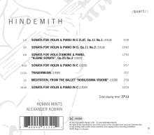 Paul Hindemith (1895-1963): Sämtliche Werke für Violine &amp; Klavier, CD