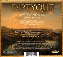 "DIPTYQUE" in goldener Schrift, Werke von Martucci und Canteloube, mit Yoncheva und dem Royal Liverpool Philharmonic Orchestra.