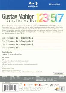 Gustav Mahler (1860-1911): Symphonien Nr.1-7, 4 Blu-ray Discs