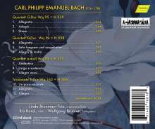 Carl Philipp Emanuel Bach (1714-1788): Flötenquartette Wq.93-95, CD