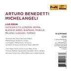 Arturo Benedetti Michelangeli - Live aus Vatikanstadt, London, Rom, Buenos Aires, Warschau, Prag, Mailand, Lugano, Turin, 10 CDs