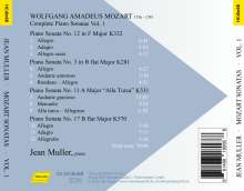 Wolfgang Amadeus Mozart (1756-1791): Klaviersonaten Nr.3,11,12,17, CD