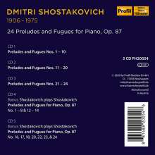Dmitri Schostakowitsch (1906-1975): Präludien &amp; Fugen op.87 Nr.1-24, 5 CDs