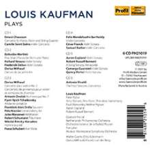 Louis Kaufman plays, 6 CDs