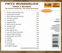 Fritz Wunderlich - Songs &amp; Melodies (Früheste Aufnahmen), CD