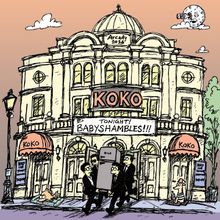 Es handelt sich um eine Illustration eines Theaters mit dem Schriftzug "KOKO". Ein Plakat verkündet "Tonight! Babyshambles!!!".