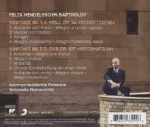 Felix Mendelssohn Bartholdy (1809-1847): Symphonien Nr.3 &amp; 5, CD