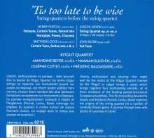 Kitgut Quartet - "Tis too late to be wise", CD