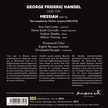 GEORGE FRIDERIC HANDEL - MESSIAH HWV 56. Monteverdi Choir, English Baroque Soloists, Christophe Rousset - conductor.