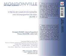 Jean-Joseph Cassanea de Mondonville (1711-1772): Pieces de Clavecin avec Violon op.3, CD