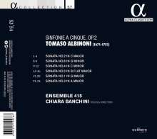 Tomaso Albinoni (1671-1751): Sinfonie a Cinque op.2 Nr.1-6, CD