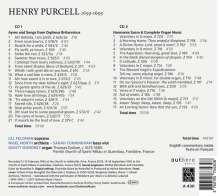 Henry Purcell (1659-1695): Ayres &amp; Songs aus Orpheus Britannicus / Harmonia Sacra / Sämtliche Orgelwerke, 2 CDs