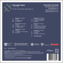 Giuseppe Agus (1722-1798): Sonaten für Violine &amp; Bc op.1 Nr.1-6, CD