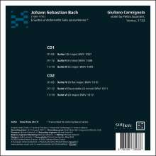 Johann Sebastian Bach (1685-1750): Cellosuiten BWV 1007-1012 (in der Fassung für Violine), 2 CDs