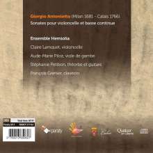Giorgio Antoniotto (1681-1766): Sonaten für Cello &amp; Bc Nr. 2-6,10,11, CD