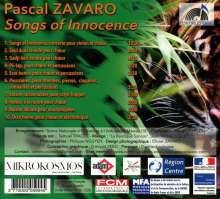 Pascal Zavaro (geb. 1959): Songs of Innocence, CD