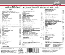 Julius Röntgen (1855-1932): Kammermusik für Violine &amp; Cello, 3 CDs